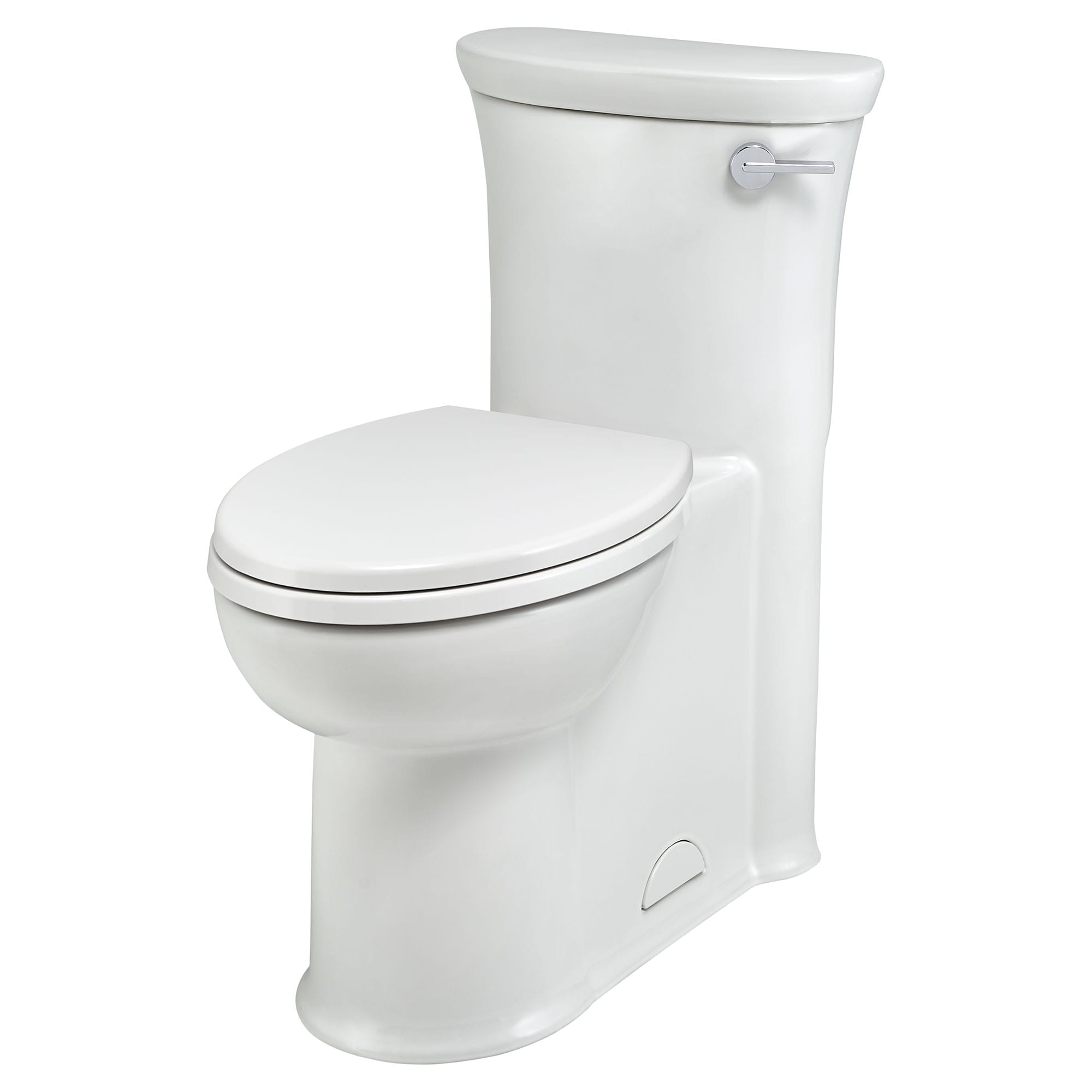 Tropic One Piece 128 gpf 48 Lpf Chair Height Right Hand Trip Lever Elongated Toilet With Seat WHITE